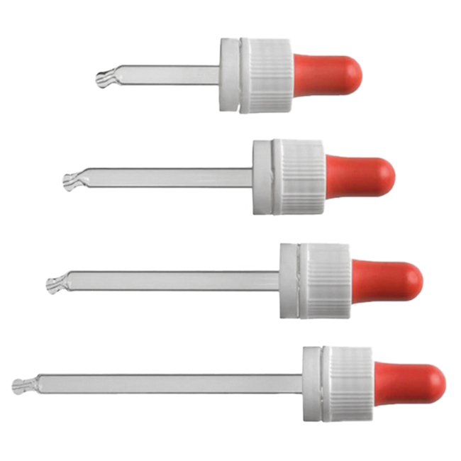 Pipette closure GL18 10 ml white/red
